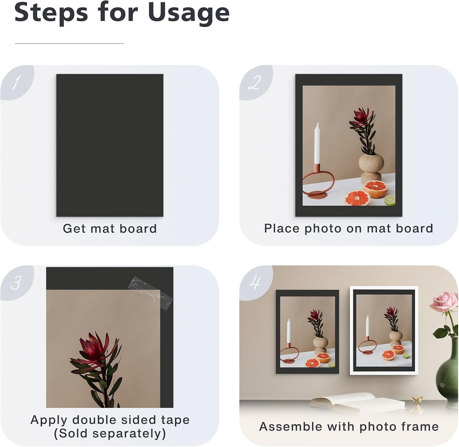 image:imageGolden State Art 20 Pack 11x14 Uncut Photo Mat Matboards Assortment Color  Uncut Mats for Prints Framing Backing DIY Projects Presentation Boards Art CraftsBlack