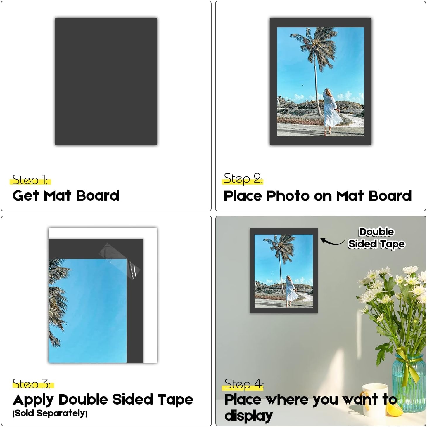 image:imageGolden State Art 20 Pack 11x14 Uncut Photo Mat Matboards Assortment Color  Uncut Mats for Prints Framing Backing DIY Projects Presentation Boards Art CraftsBlack