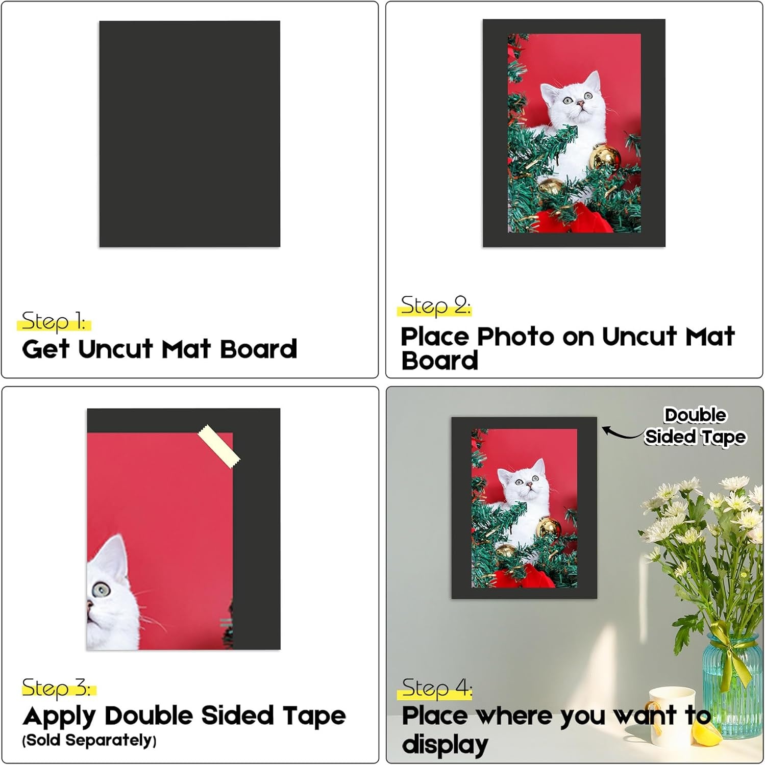 image:imageGolden State Art 20 Pack 11x14 Uncut Photo Mat Matboards Assortment Color  Uncut Mats for Prints Framing Backing DIY Projects Presentation Boards Art CraftsBlack