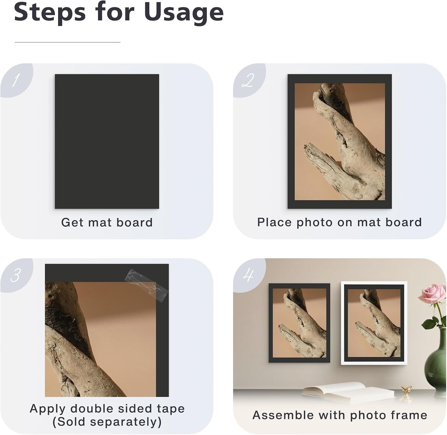 image:imageGolden State Art 20 Pack 11x14 Uncut Photo Mat Matboards Assortment Color  Uncut Mats for Prints Framing Backing DIY Projects Presentation Boards Art CraftsBlack