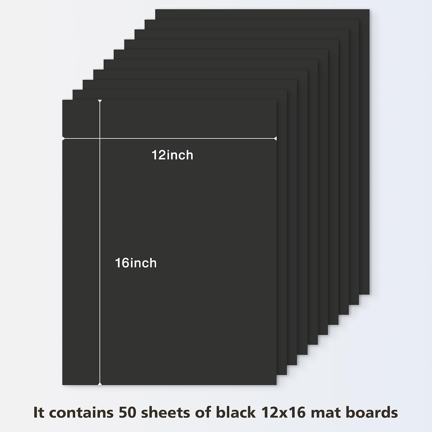 image:imageGolden State Art 20 Pack 11x14 Uncut Photo Mat Matboards Assortment Color  Uncut Mats for Prints Framing Backing DIY Projects Presentation Boards Art CraftsBlack