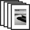image:image12x16 Picture Frame Set of 4 Display 85x11 Photo with Mat or 12x16 Art Print without Mat Made of Engineered Wood Covered by Plexiglass Grey Picture Frames Collage Wall Decor Gallary Wall Frame  12x16 Poster Frame Made of Engineered Wood Covered by Plexiglass Grey Picture Frames Collage Wall Decor Gallary Wall FrameBlack