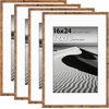 image:image12x16 Picture Frame Set of 4 Display 85x11 Photo with Mat or 12x16 Art Print without Mat Made of Engineered Wood Covered by Plexiglass Grey Picture Frames Collage Wall Decor Gallary Wall Frame  12x16 Poster Frame Made of Engineered Wood Covered by Plexiglass Grey Picture Frames Collage Wall Decor Gallary Wall FrameVintage Brown