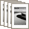 image:image12x16 Picture Frame Set of 4 Display 85x11 Photo with Mat or 12x16 Art Print without Mat Made of Engineered Wood Covered by Plexiglass Grey Picture Frames Collage Wall Decor Gallary Wall Frame  12x16 Poster Frame Made of Engineered Wood Covered by Plexiglass Grey Picture Frames Collage Wall Decor Gallary Wall FrameGrey