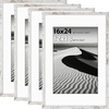 image:image12x16 Picture Frame Set of 4 Display 85x11 Photo with Mat or 12x16 Art Print without Mat Made of Engineered Wood Covered by Plexiglass Grey Picture Frames Collage Wall Decor Gallary Wall Frame  12x16 Poster Frame Made of Engineered Wood Covered by Plexiglass Grey Picture Frames Collage Wall Decor Gallary Wall FrameRustic White
