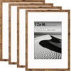 image:image12x16 Picture Frame Set of 4 Display 85x11 Photo with Mat or 12x16 Art Print without Mat Made of Engineered Wood Covered by Plexiglass Grey Picture Frames Collage Wall Decor Gallary Wall Frame  12x16 Poster Frame Made of Engineered Wood Covered by Plexiglass Grey Picture Frames Collage Wall Decor Gallary Wall FrameVintage Brown