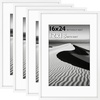 image:image12x16 Picture Frame Set of 4 Display 85x11 Photo with Mat or 12x16 Art Print without Mat Made of Engineered Wood Covered by Plexiglass Grey Picture Frames Collage Wall Decor Gallary Wall Frame  12x16 Poster Frame Made of Engineered Wood Covered by Plexiglass Grey Picture Frames Collage Wall Decor Gallary Wall FrameWhite
