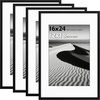 image:image12x16 Picture Frame Set of 4 Display 85x11 Photo with Mat or 12x16 Art Print without Mat Made of Engineered Wood Covered by Plexiglass Grey Picture Frames Collage Wall Decor Gallary Wall Frame  12x16 Poster Frame Made of Engineered Wood Covered by Plexiglass Grey Picture Frames Collage Wall Decor Gallary Wall FrameBlack