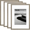 image:image12x16 Picture Frame Set of 4 Display 85x11 Photo with Mat or 12x16 Art Print without Mat Made of Engineered Wood Covered by Plexiglass Grey Picture Frames Collage Wall Decor Gallary Wall Frame  12x16 Poster Frame Made of Engineered Wood Covered by Plexiglass Grey Picture Frames Collage Wall Decor Gallary Wall FrameGrey