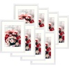 image:image12x16 Picture Frame with Mat for 11x14 Picture Dark Brown 1 Pack  Shatter Resistant Plexiglass  Engineered Wood Poster Frame for 30x40 cm Art Prints Wall MountingWhite