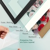 image:image12x16 Picture Frame with Mat for 11x14 Picture Dark Brown 1 Pack  Shatter Resistant Plexiglass  Engineered Wood Poster Frame for 30x40 cm Art Prints Wall MountingBlack