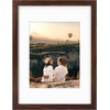 image:image12x16 Picture Frame with Mat for 11x14 Picture Dark Brown 1 Pack  Shatter Resistant Plexiglass  Engineered Wood Poster Frame for 30x40 cm Art Prints Wall MountingDark Brown