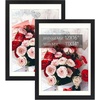 image:image12x16 Picture Frame with Mat for 11x14 Picture Dark Brown 1 Pack  Shatter Resistant Plexiglass  Engineered Wood Poster Frame for 30x40 cm Art Prints Wall MountingBlack