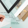 image:image12x16 Picture Frame with Mat for 11x14 Picture Dark Brown 1 Pack  Shatter Resistant Plexiglass  Engineered Wood Poster Frame for 30x40 cm Art Prints Wall MountingBlack