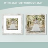 image:image12x16 Picture Frame with Mat for 11x14 Picture Dark Brown 1 Pack  Shatter Resistant Plexiglass  Engineered Wood Poster Frame for 30x40 cm Art Prints Wall MountingWeathered White