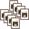 image:image12x16 Picture Frame with Mat for 11x14 Picture Dark Brown 1 Pack  Shatter Resistant Plexiglass  Engineered Wood Poster Frame for 30x40 cm Art Prints Wall MountingDark Brown