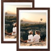 image:image12x16 Picture Frame with Mat for 11x14 Picture Dark Brown 1 Pack  Shatter Resistant Plexiglass  Engineered Wood Poster Frame for 30x40 cm Art Prints Wall MountingDark Brown