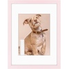 image:image12x16 Picture Frame with Mat for 11x14 Picture Dark Brown 1 Pack  Shatter Resistant Plexiglass  Engineered Wood Poster Frame for 30x40 cm Art Prints Wall MountingPink