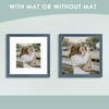 image:image12x16 Picture Frame with Mat for 11x14 Picture Dark Brown 1 Pack  Shatter Resistant Plexiglass  Engineered Wood Poster Frame for 30x40 cm Art Prints Wall MountingBlue
