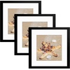 image:image12x16 Picture Frame with Mat for 11x14 Picture Dark Brown 1 Pack  Shatter Resistant Plexiglass  Engineered Wood Poster Frame for 30x40 cm Art Prints Wall MountingBlack