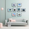 image:image12x16 Picture Frame with Mat for 11x14 Picture Dark Brown 1 Pack  Shatter Resistant Plexiglass  Engineered Wood Poster Frame for 30x40 cm Art Prints Wall MountingBlue