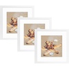 image:image12x16 Picture Frame with Mat for 11x14 Picture Dark Brown 1 Pack  Shatter Resistant Plexiglass  Engineered Wood Poster Frame for 30x40 cm Art Prints Wall MountingWhite