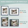 image:image12x16 Picture Frame with Mat for 11x14 Picture Dark Brown 1 Pack  Shatter Resistant Plexiglass  Engineered Wood Poster Frame for 30x40 cm Art Prints Wall MountingBlue