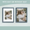 image:image12x16 Picture Frame with Mat for 11x14 Picture Dark Brown 1 Pack  Shatter Resistant Plexiglass  Engineered Wood Poster Frame for 30x40 cm Art Prints Wall MountingBlue