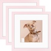 image:image12x16 Picture Frame with Mat for 11x14 Picture Dark Brown 1 Pack  Shatter Resistant Plexiglass  Engineered Wood Poster Frame for 30x40 cm Art Prints Wall MountingPink