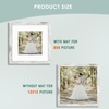 image:image12x16 Picture Frame with Mat for 11x14 Picture Dark Brown 1 Pack  Shatter Resistant Plexiglass  Engineered Wood Poster Frame for 30x40 cm Art Prints Wall MountingWeathered White