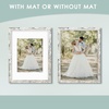 image:image12x16 Picture Frame with Mat for 11x14 Picture Dark Brown 1 Pack  Shatter Resistant Plexiglass  Engineered Wood Poster Frame for 30x40 cm Art Prints Wall MountingWeathered White