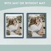 image:image12x16 Picture Frame with Mat for 11x14 Picture Dark Brown 1 Pack  Shatter Resistant Plexiglass  Engineered Wood Poster Frame for 30x40 cm Art Prints Wall MountingBlue