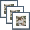 image:image12x16 Picture Frame with Mat for 11x14 Picture Dark Brown 1 Pack  Shatter Resistant Plexiglass  Engineered Wood Poster Frame for 30x40 cm Art Prints Wall MountingBlue
