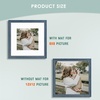 image:image12x16 Picture Frame with Mat for 11x14 Picture Dark Brown 1 Pack  Shatter Resistant Plexiglass  Engineered Wood Poster Frame for 30x40 cm Art Prints Wall MountingBlue