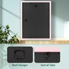 image:image12x16 Picture Frame with Mat for 11x14 Picture Dark Brown 1 Pack  Shatter Resistant Plexiglass  Engineered Wood Poster Frame for 30x40 cm Art Prints Wall MountingPink