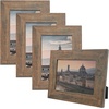 image:image2 Pack 5x7 Picture Frames in Grey Real Glass WallampTabletop Display  Wide Molding 5 by 7 Photo Frame with Back Hangers Country Wood Grain Style Great for Photos Gift Pictures WeddingBrown