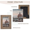 image:image2 Pack 5x7 Picture Frames in Grey Real Glass WallampTabletop Display  Wide Molding 5 by 7 Photo Frame with Back Hangers Country Wood Grain Style Great for Photos Gift Pictures WeddingBrown