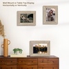 image:image2 Pack 5x7 Picture Frames in Grey Real Glass WallampTabletop Display  Wide Molding 5 by 7 Photo Frame with Back Hangers Country Wood Grain Style Great for Photos Gift Pictures WeddingBeige