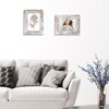 image:image2 Pack 5x7 Picture Frames in Grey Real Glass WallampTabletop Display  Wide Molding 5 by 7 Photo Frame with Back Hangers Country Wood Grain Style Great for Photos Gift Pictures WeddingWhite