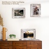 image:image2 Pack 5x7 Picture Frames in Grey Real Glass WallampTabletop Display  Wide Molding 5 by 7 Photo Frame with Back Hangers Country Wood Grain Style Great for Photos Gift Pictures WeddingWhite