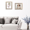 image:image2 Pack 5x7 Picture Frames in Grey Real Glass WallampTabletop Display  Wide Molding 5 by 7 Photo Frame with Back Hangers Country Wood Grain Style Great for Photos Gift Pictures WeddingBeige