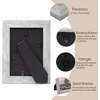 image:image2 Pack 5x7 Picture Frames in Grey Real Glass WallampTabletop Display  Wide Molding 5 by 7 Photo Frame with Back Hangers Country Wood Grain Style Great for Photos Gift Pictures WeddingGrey