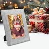 image:image2 Pack 5x7 Picture Frames in Grey Real Glass WallampTabletop Display  Wide Molding 5 by 7 Photo Frame with Back Hangers Country Wood Grain Style Great for Photos Gift Pictures WeddingGrey