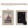 image:image2 Pack 5x7 Picture Frames in Grey Real Glass WallampTabletop Display  Wide Molding 5 by 7 Photo Frame with Back Hangers Country Wood Grain Style Great for Photos Gift Pictures WeddingBeige