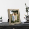 image:image2 Pack 5x7 Picture Frames in Grey Real Glass WallampTabletop Display  Wide Molding 5 by 7 Photo Frame with Back Hangers Country Wood Grain Style Great for Photos Gift Pictures WeddingBeige