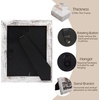 image:image2 Pack 5x7 Picture Frames in Grey Real Glass WallampTabletop Display  Wide Molding 5 by 7 Photo Frame with Back Hangers Country Wood Grain Style Great for Photos Gift Pictures WeddingWhite