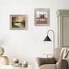 image:image2 Pack 5x7 Picture Frames in Grey Real Glass WallampTabletop Display  Wide Molding 5 by 7 Photo Frame with Back Hangers Country Wood Grain Style Great for Photos Gift Pictures WeddingBeige