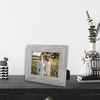 image:image2 Pack 5x7 Picture Frames in Grey Real Glass WallampTabletop Display  Wide Molding 5 by 7 Photo Frame with Back Hangers Country Wood Grain Style Great for Photos Gift Pictures WeddingGrey