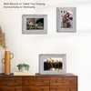 image:image2 Pack 5x7 Picture Frames in Grey Real Glass WallampTabletop Display  Wide Molding 5 by 7 Photo Frame with Back Hangers Country Wood Grain Style Great for Photos Gift Pictures WeddingGrey