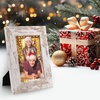 image:image2 Pack 5x7 Picture Frames in Grey Real Glass WallampTabletop Display  Wide Molding 5 by 7 Photo Frame with Back Hangers Country Wood Grain Style Great for Photos Gift Pictures WeddingWhite